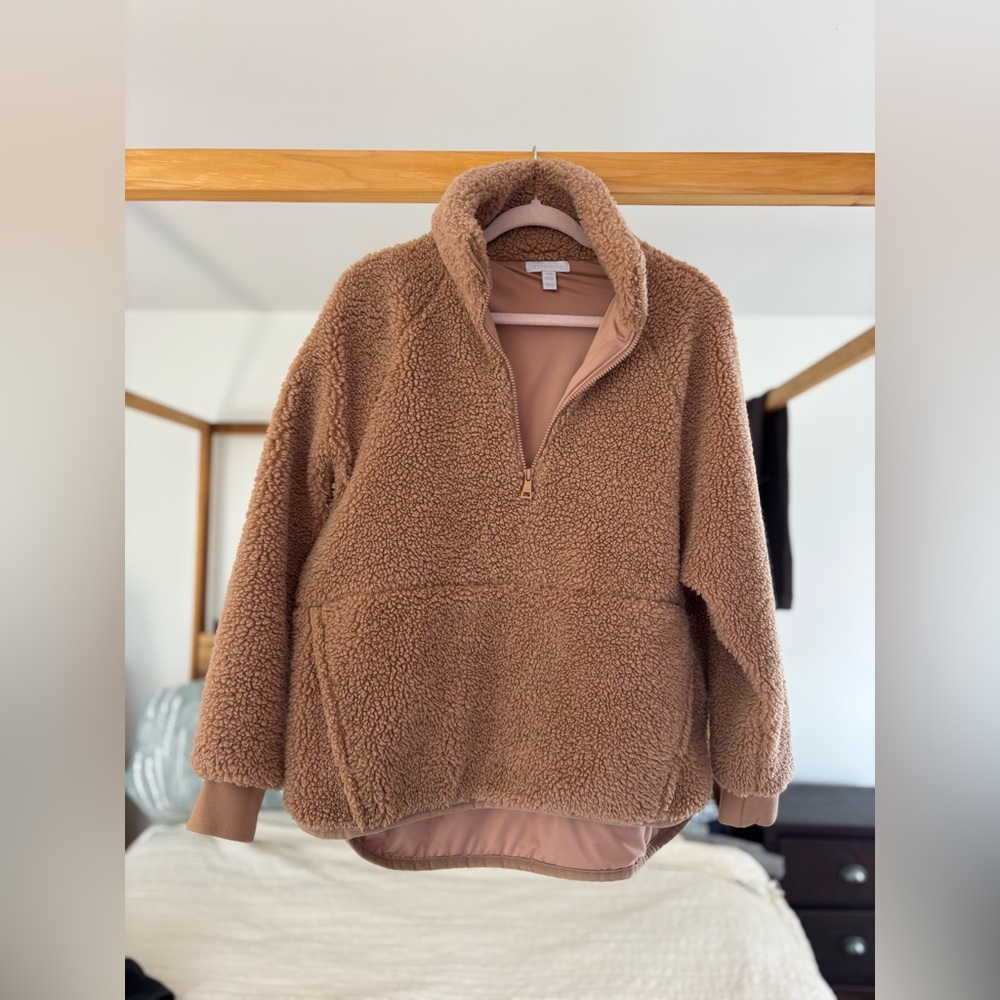 Beyond Yoga Tan Sherpa Pullover